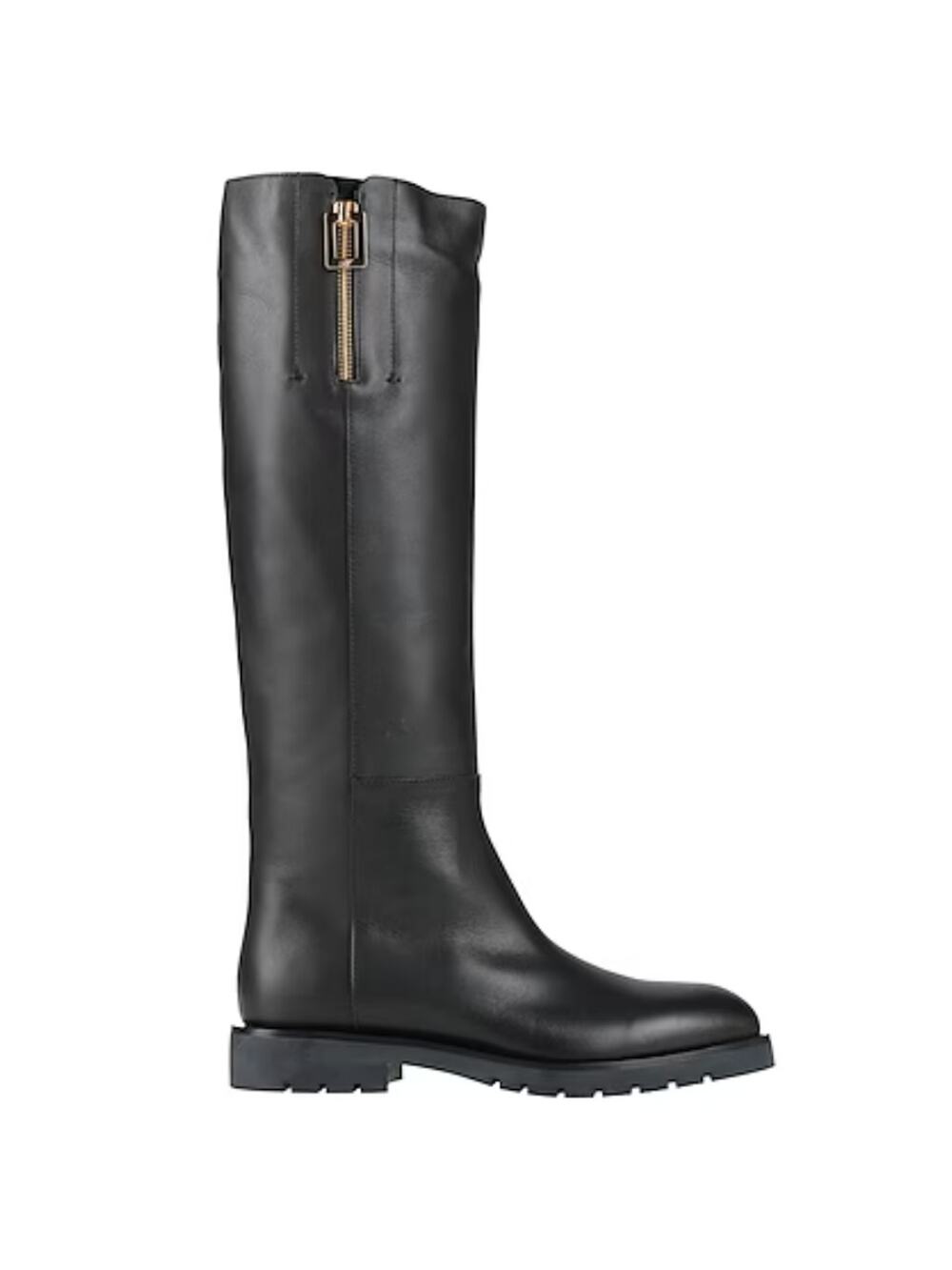 Roger Vivier Leather Riding Boots 7 37.5 Black Tall Knee High Equestrian Luxury